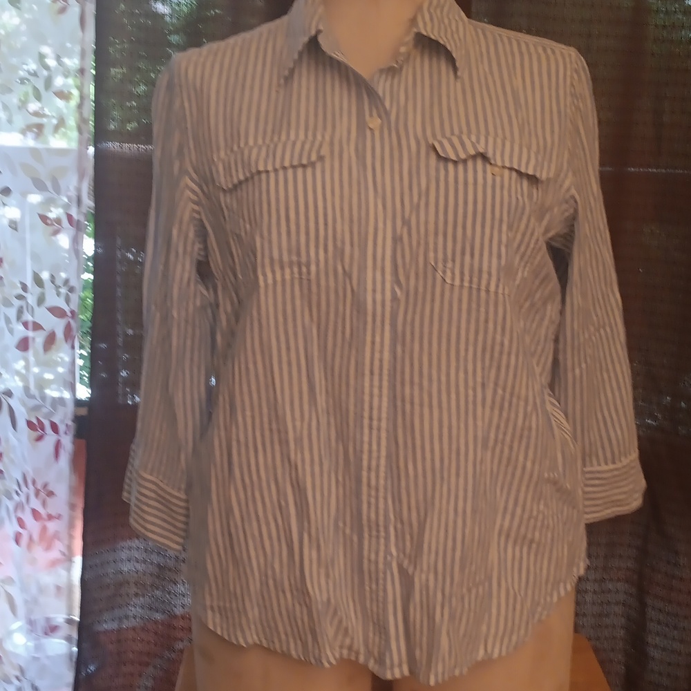 Striped blue snd white shirt